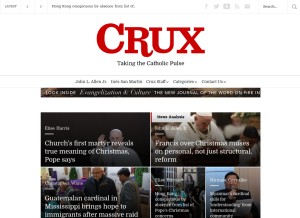 How cruxnow.com looks like on a tablet such as an iPad.