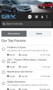 How crvownersclub.com looks like on a mobile device such as an iPhone.