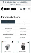 How cryptominerbros.com looks like on a mobile device such as an iPhone.