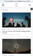 How cryptoslate.com looks like on a mobile device such as an iPhone.