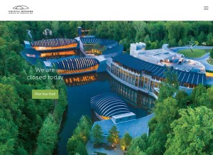 How crystalbridges.org looks like on a tablet such as an iPad.