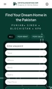 How crystalpakistan.com looks like on a mobile device such as an iPhone.
