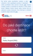 How csa.cz looks like on a mobile device such as an iPhone.