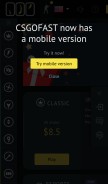 How csgofast.com looks like on a mobile device such as an iPhone.