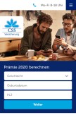 How css.ch looks like on a mobile device such as an iPhone.