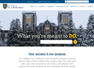 How css.edu looks like on a tablet such as an iPad.