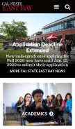 How csueastbay.edu looks like on a mobile device such as an iPhone.