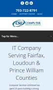 How csuinc.com looks like on a mobile device such as an iPhone.