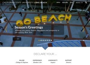 How csulb.edu looks like on a tablet such as an iPad.