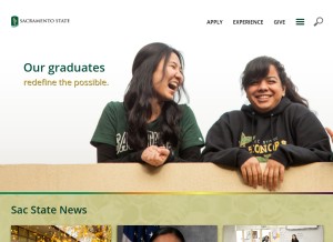 How csus.edu looks like on a tablet such as an iPad.
