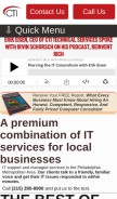 How ctiworkplace.com looks like on a mobile device such as an iPhone.