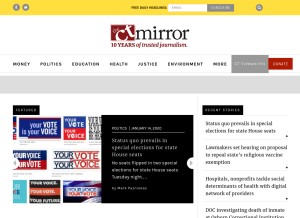 How ctmirror.org looks like on a tablet such as an iPad.