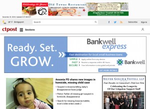 How ctpost.com looks like on a tablet such as an iPad.