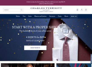 How ctshirts.com looks like on a tablet such as an iPad.