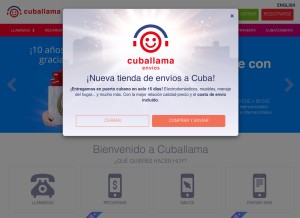 How cuballama.com looks like on a tablet such as an iPad.