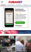How cubanet.org looks like on a mobile device such as an iPhone.