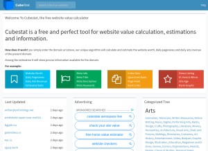 How cubestat.com looks like on a tablet such as an iPad.