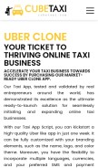 How cubetaxi.com looks like on a mobile device such as an iPhone.