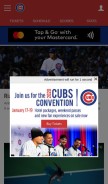 How cubs.com looks like on a mobile device such as an iPhone.