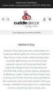 How cuddledecor.com looks like on a mobile device such as an iPhone.