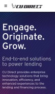 How cudirect.com looks like on a mobile device such as an iPhone.