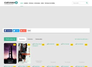 How cuevana2.io looks like on a tablet such as an iPad.
