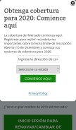 How cuidadodesalud.gov looks like on a mobile device such as an iPhone.