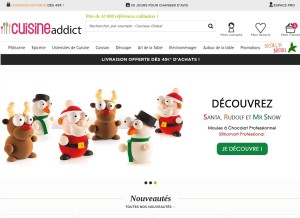 How cuisineaddict.com looks like on a tablet such as an iPad.
