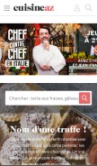 How cuisineaz.com looks like on a mobile device such as an iPhone.
