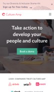 How cultureamp.com looks like on a mobile device such as an iPhone.