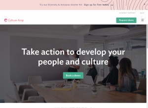 How cultureamp.com looks like on a tablet such as an iPad.