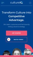 How cultureiq.com looks like on a mobile device such as an iPhone.