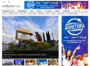 How culturemap.com looks like on a tablet such as an iPad.