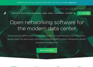 How cumulusnetworks.com looks like on a tablet such as an iPad.