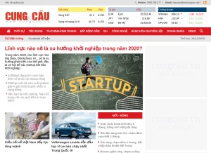 How cungcau.vn looks like on a tablet such as an iPad.