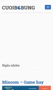How cuoibebung.com looks like on a mobile device such as an iPhone.