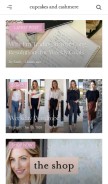 How cupcakesandcashmere.com looks like on a mobile device such as an iPhone.