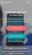 How curablehealth.com looks like on a mobile device such as an iPhone.