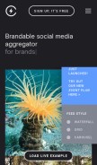 How curator.io looks like on a mobile device such as an iPhone.