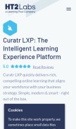 How curatr3.com looks like on a mobile device such as an iPhone.