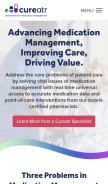 How cureatr.com looks like on a mobile device such as an iPhone.