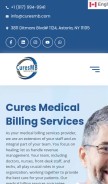 How curesmb.com looks like on a mobile device such as an iPhone.