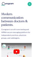 How curogram.com looks like on a mobile device such as an iPhone.
