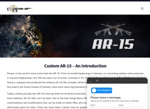 How custom-ar15.com looks like on a tablet such as an iPad.