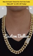 How customballer.com looks like on a mobile device such as an iPhone.