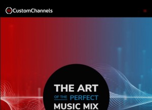 How customchannels.net looks like on a tablet such as an iPad.