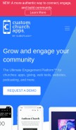 How customchurchapps.com looks like on a mobile device such as an iPhone.