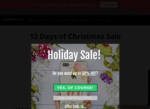 How customenvy.com looks like on a tablet such as an iPad.