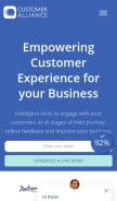How customer-alliance.com looks like on a mobile device such as an iPhone.