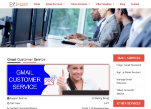 How customercare-email.com looks like on a tablet such as an iPad.